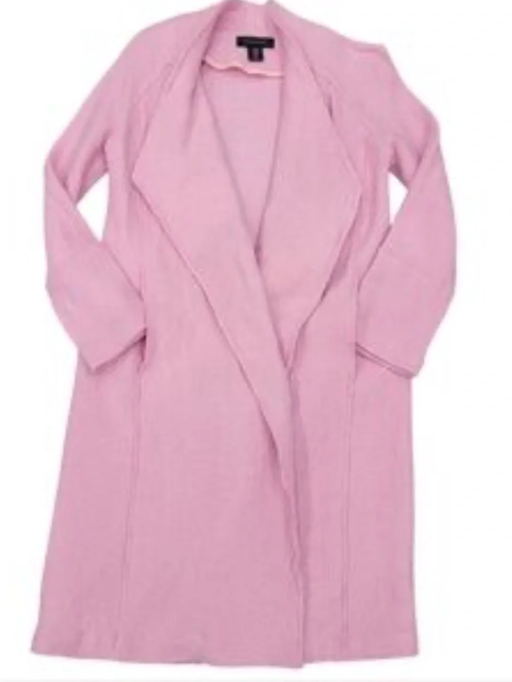 TAHARI Mauve Pink Wool Blend Open Front Coat - Picture 1 of 9